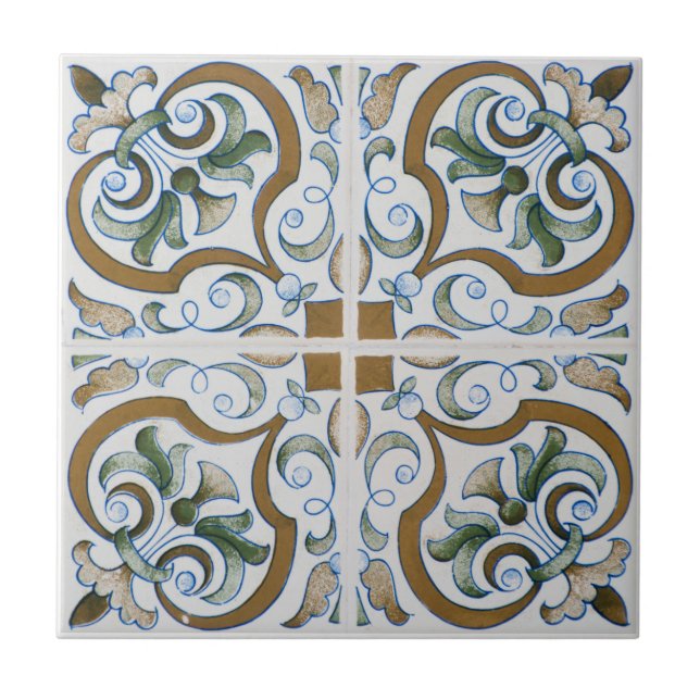 Mediterranean Floral  Tile (Front)