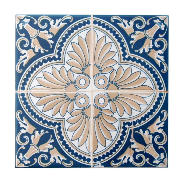 Mediterranean Floral  Tile (Front)