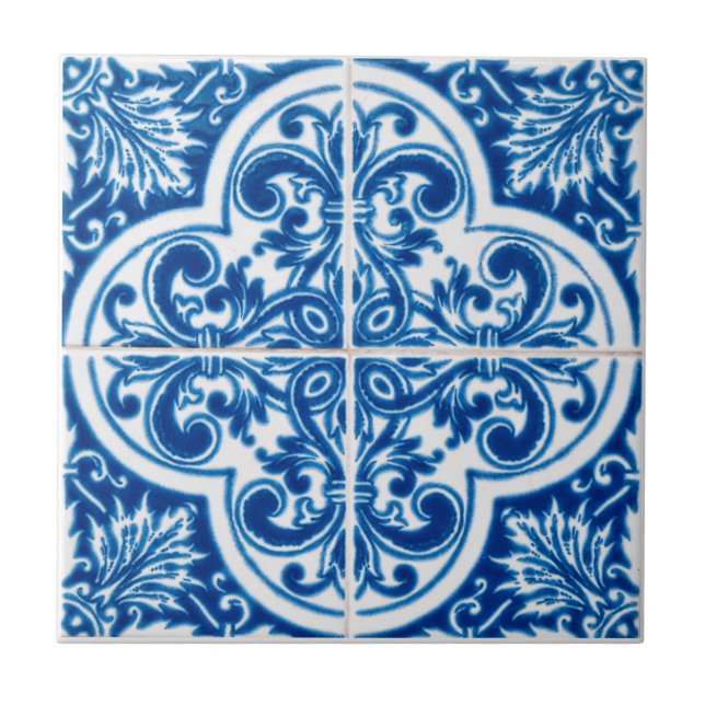Mediterranean Floral  Tile (Front)