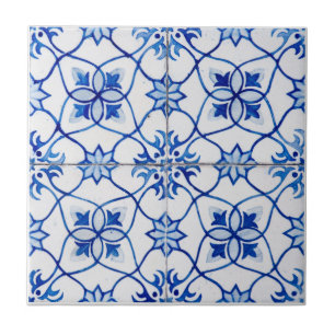 Mediterranean Floral  Tile