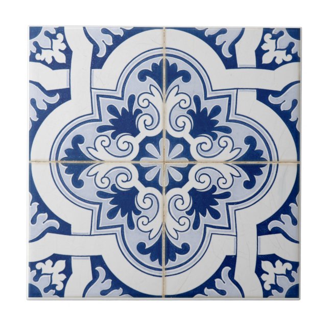 Mediterranean Floral  Tile (Front)