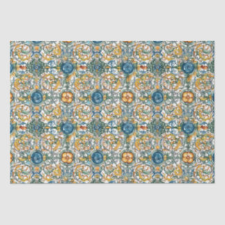 MEDITERRANEAN FLORAL TILE DECOUPAGE TISSUE PAPER