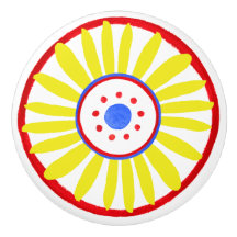 Mediterranean Folk Art Ceramic Knob