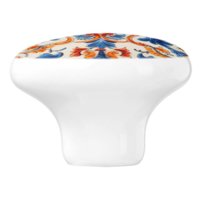 Mediterranean Garden Ceramic Knob (Side)