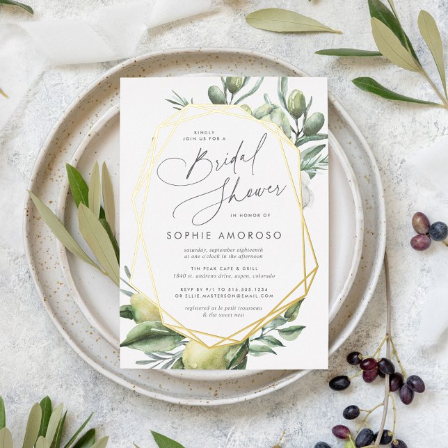 Mediterranean Garden Green Botanical Bridal Shower (Creator Uploaded)