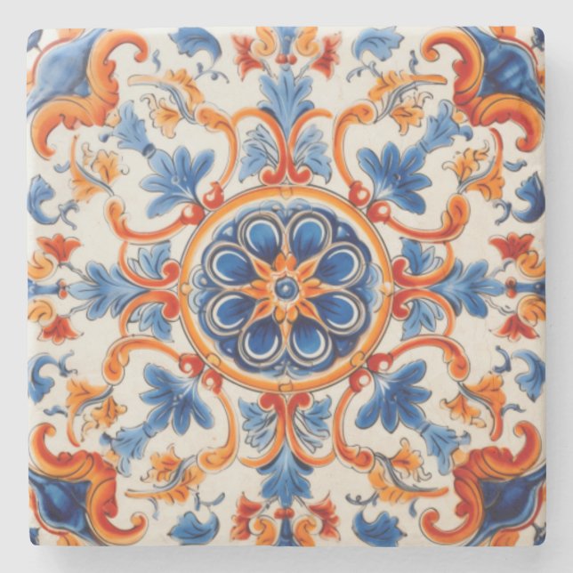 Mediterranean Garden Stone Coaster (Front)