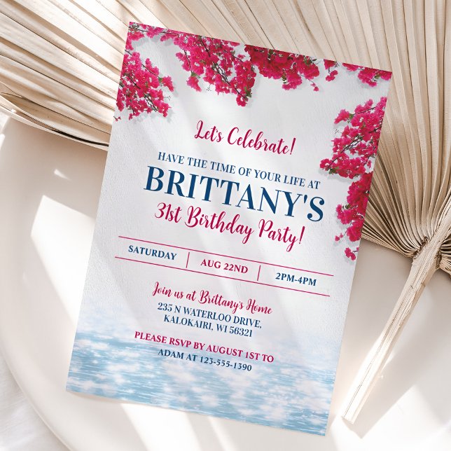 Mediterranean Greece Floral Invitation (Mediterranean Greece Floral Invitation)