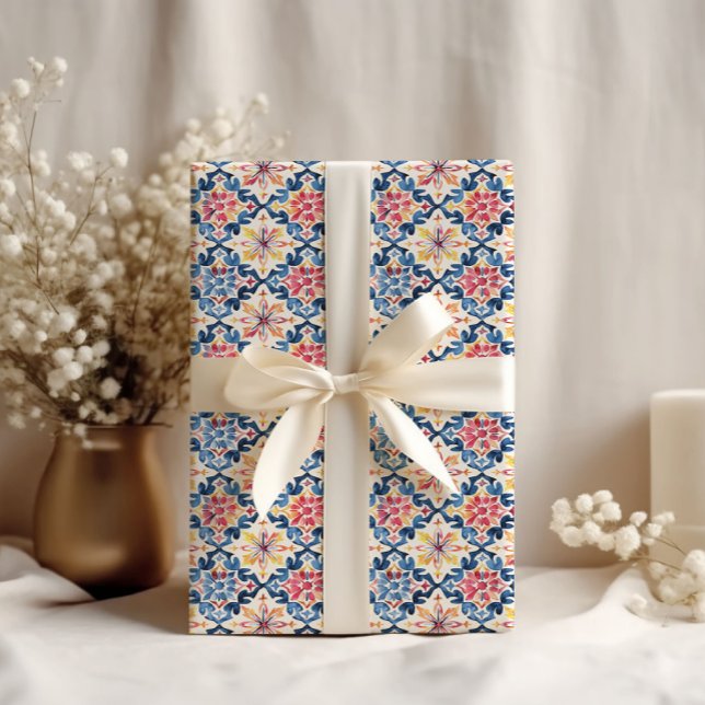 Mediterranean Greek Tile Wrapping Paper (Creator Uploaded)