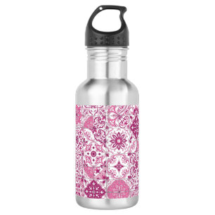 Mediterranean hues/ Azulejo tiles 532 Ml Water Bottle