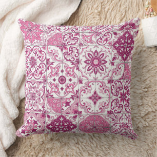 Mediterranean hues/ Azulejo tiles Cushion
