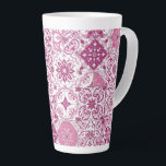 Mediterranean hues/ Azulejo tiles Latte Mug<br><div class="desc">A patchwork of hand‑painted azulejo‑inspired tiles</div>