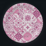 Mediterranean hues/ Azulejo tiles Paper Plate<br><div class="desc">A patchwork of hand‑painted azulejo‑inspired tiles</div>