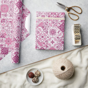 Mediterranean hues/ Azulejo tiles Wrapping Paper