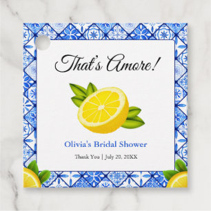 Mediterranean Italian That's Amore Bridal Shower Favour Tags