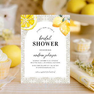 Mediterranean Italian Tile & Lemon Bridal Shower Invitation