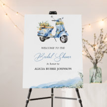 Mediterranean Italy Amalfi Vespa Bridal Shower