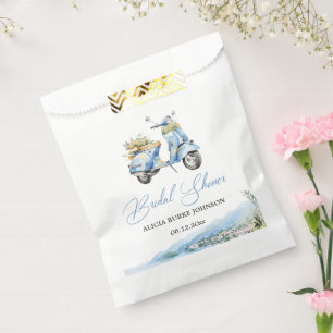 Mediterranean Italy Amalfi Vespa Bridal Shower Favour Bags