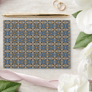 Mediterranean Italy Blue Tiles Bridal Shower  Envelope
