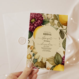Mediterranean Italy Positano Lemon Bridal Shower Invitation