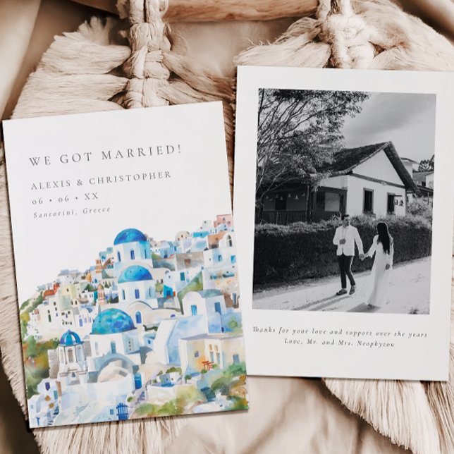 Mediterranean Landscape Photo Elopement  Announcement (Creator Uploaded)