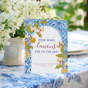 Mediterranean Lemon Amalfi Coast Baby Shower Poster