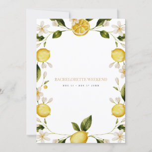 Mediterranean Lemon Bachelorette Weekend Card