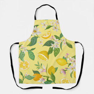Mediterranean Lemon Blossom Apron - Vibrant Summe