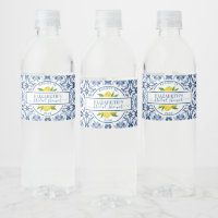 Mediterranean Lemon Blue Tile Bridal Shower