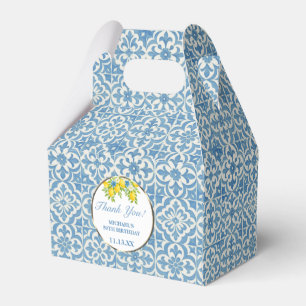 Mediterranean Lemon & Blue Tile Favour Box