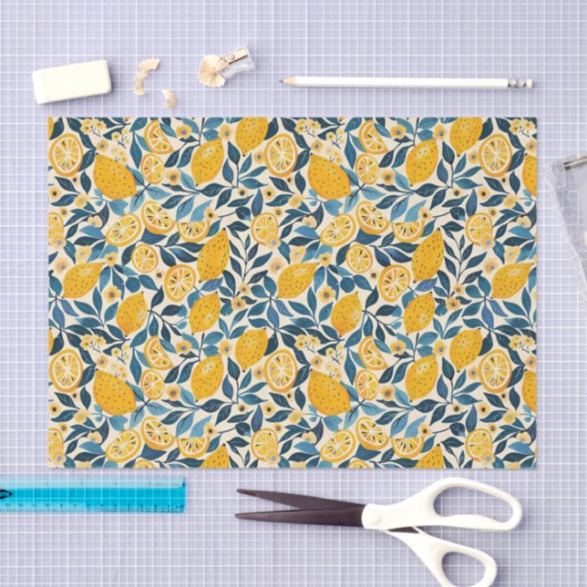  Mediterranean Lemon Botanical Tissue Paper (Craft)