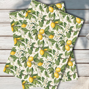  Mediterranean Lemon Botanical Tissue Paper