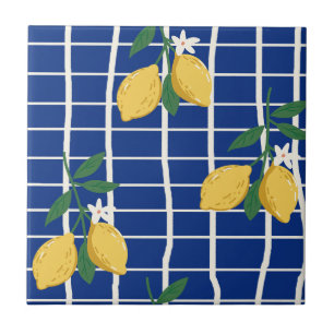 Mediterranean Lemon Branch Pattern Tile