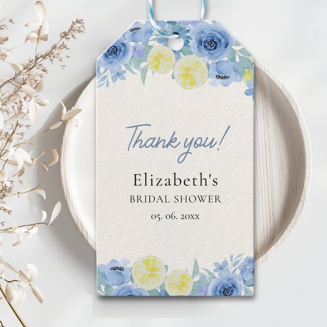 Mediterranean Lemon Bridal Shower Gift Tags (Creator Uploaded)