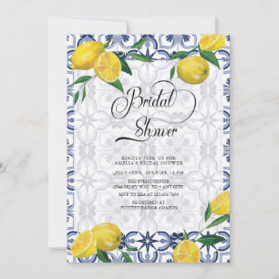 Mediterranean   Lemon   Bridal Shower Invitation