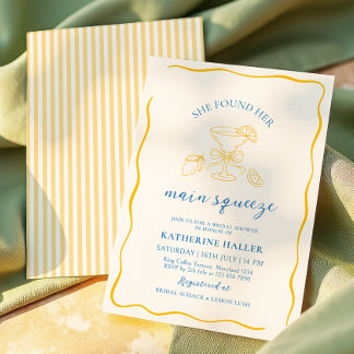 Mediterranean Lemon Bridal Shower Invitation
