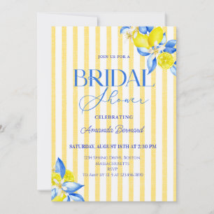 Mediterranean Lemon Bridal shower Invitation
