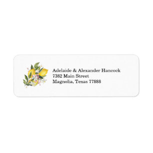Mediterranean Lemon Citrus Wedding Envelope