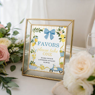 Mediterranean Lemon Favours Table Sign