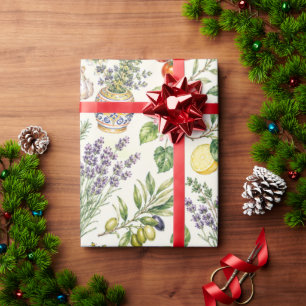 Mediterranean Lemon Garden Wrapping Paper for Her