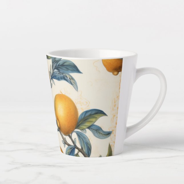 Mediterranean Lemon Grove Latte Mug (Right)