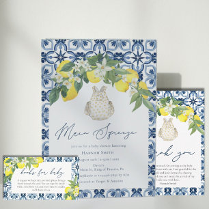 Mediterranean Lemon Main Squeeze Baby Shower Invitation