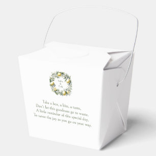 Mediterranean Lemon & Olive Take Me Home Leftover  Favour Box