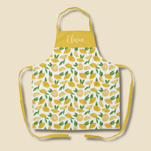 Mediterranean Lemon pattern Apron