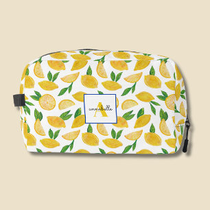 Mediterranean Lemon pattern Dopp Kit