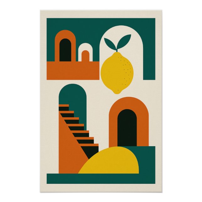 Mediterranean lemon - poster (Front)