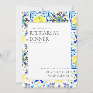 Mediterranean Lemon Rehearsal Dinner Invitation