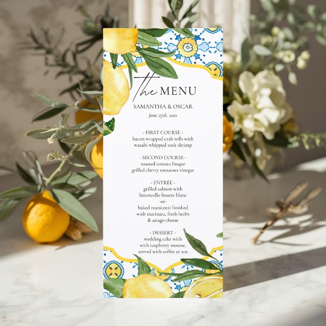 Mediterranean Lemon Wedding Menu (Creator Uploaded)