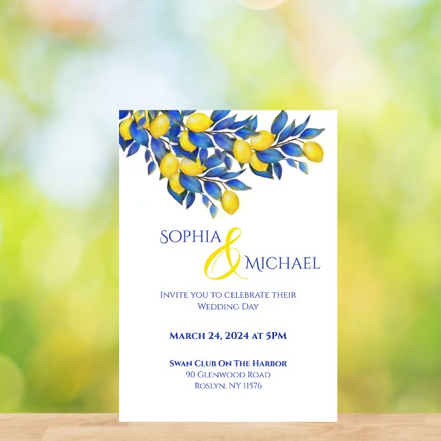 Mediterranean-Lemon Wedding Theme Invitation (Mediterranean-Lemon Wedding Theme Invitation)