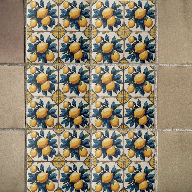 Mediterranean lemons classic country traditional tile (Creator Uploaded)