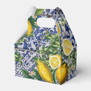 Mediterranean Lemons Summer Portuguese Tiles   Favour Box